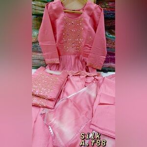 Handwork Salwar Kurta naira cut Kameez 3 piece set